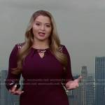 Dani Beckstrom’s purple embellished cutout dress on Good Morning America