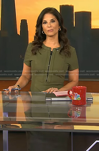 Darlene Rodriguez’s green zip front dress on Today