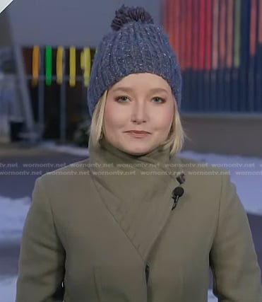 Dasha Burns’s khaki wrap coat on Today