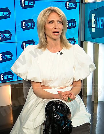 Debbie Gibson’s white cutout dress on E! News