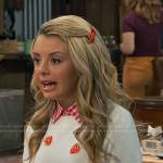 Destiny’s white strawberry knit sweater on Bunkd
