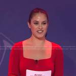 Donna’s red square-neck top on Today