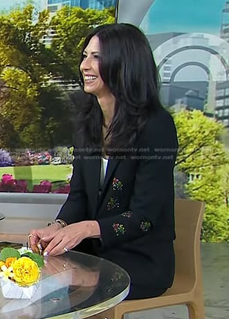 Dr. Natalie Azar’s black embellished blazer on Today