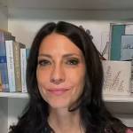 Dr. Natalie Azar’s black floral blouse on NBC News Daily