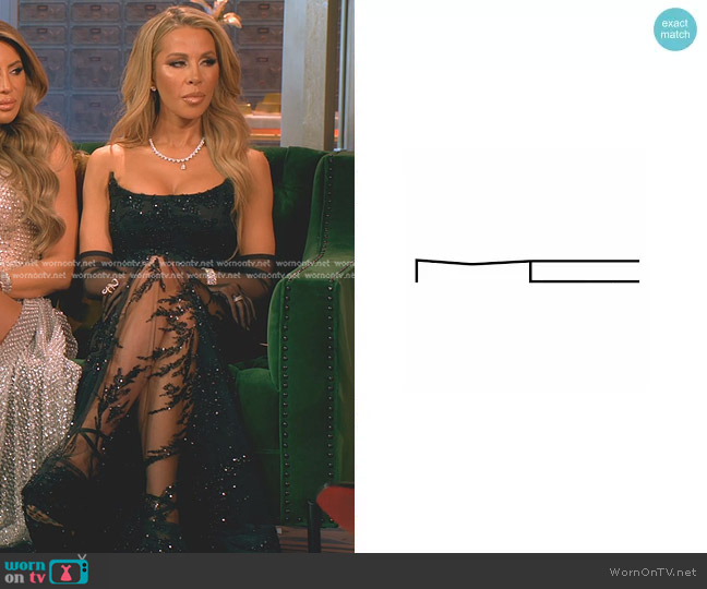 by Michael Costello worn by Lisa Hochstein (Lisa Hochstein) on The Real Housewives of Miami