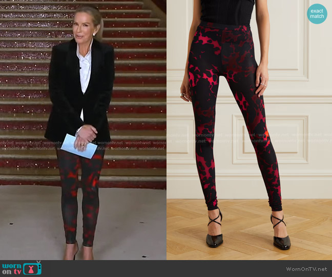 Dries Van Noten Printed Stretch-Jersey Leggings worn by Dr. Jennifer Ashton on Good Morning America