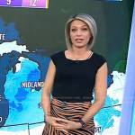 Dylan’s orange animal print skirt on Today