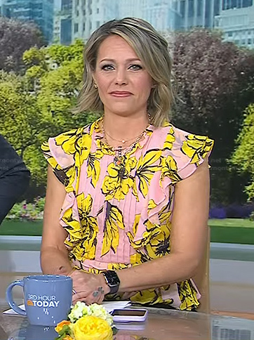 Dylan’s pink floral ruffle top on Today