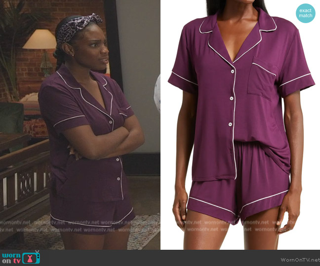 Eberjey Gisele Relaxed Jersey Knit Short Pajamas