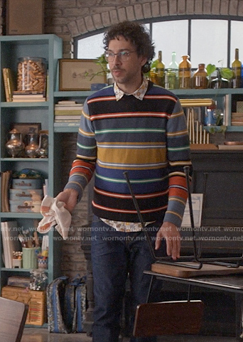 Edward’s striped sweater on Not Dead Yet