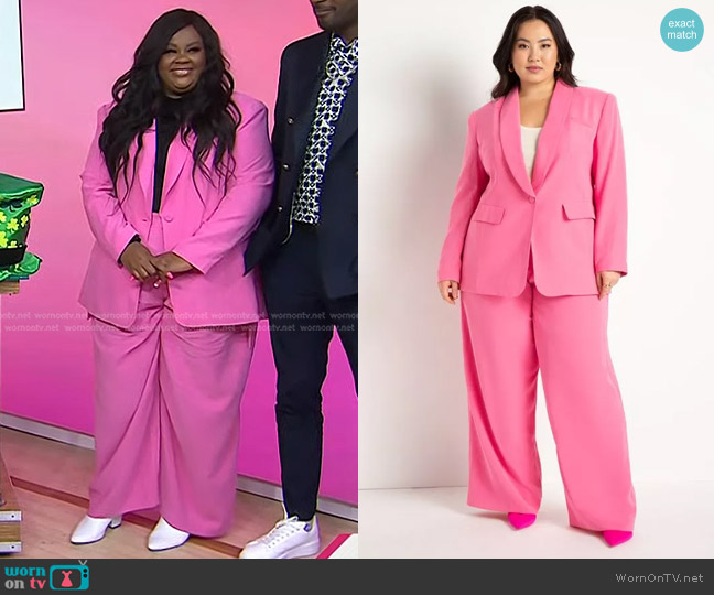 Eloquii Shawl Collar Blazer worn by Nicole Byer on Today