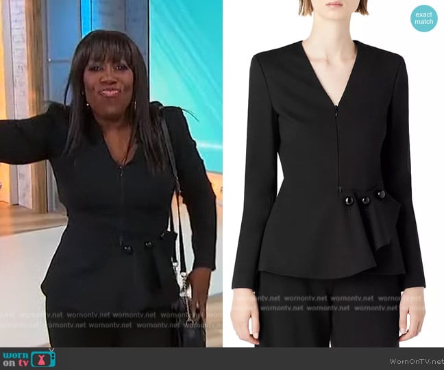 Emporio Armani Ruffled Jacket worn by Sheryl Underwood on Sherri
