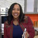 Erica B Roby’s red studded suede jacket on Today