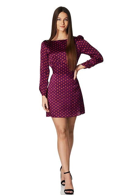 Esme’s purple dotted dress in promo photo on General Hospital