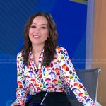 Eva’s mushroom print blouse on Good Morning America