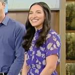Fillip Hord’s blue floral print dress on Tamron Hall Show