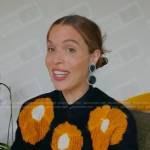 Cleo Wade’s black and orange floral knit sweater on Today
