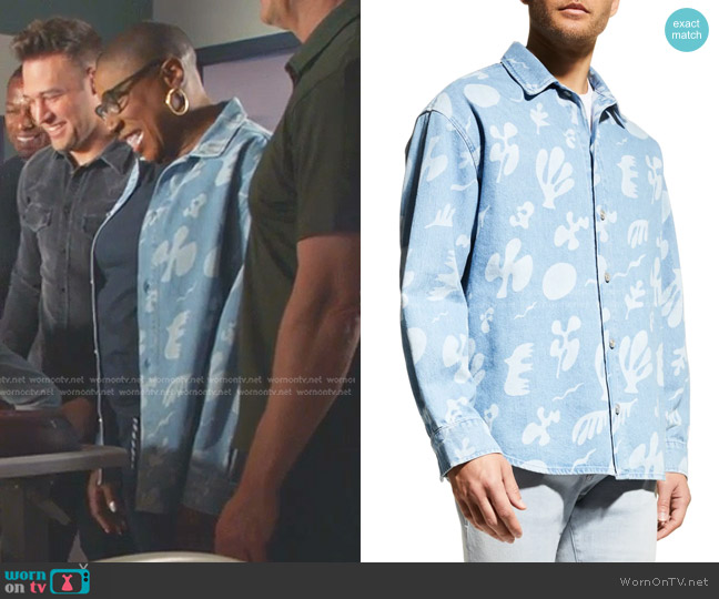 Frame Denim Summer-Print Sport Shirt worn by Henrietta Wilson (Aisha Hinds) on 9-1-1