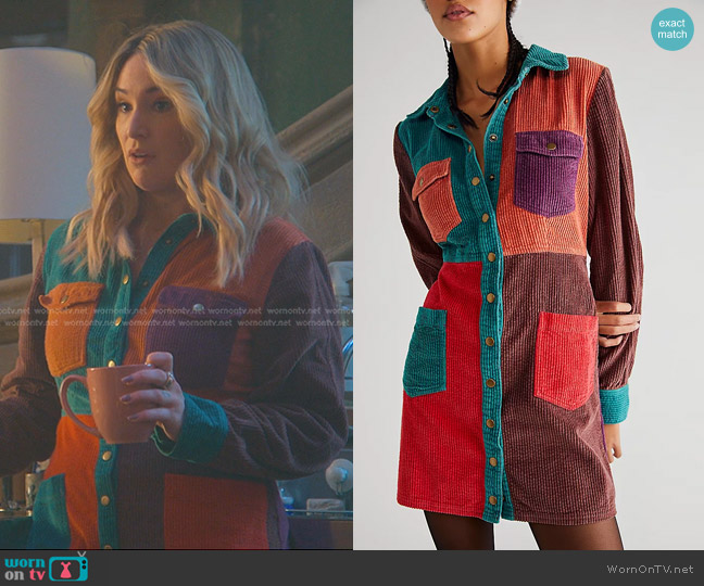 Free People Color Me Cord Dress worn by Davia (Emma Hunton) on Good Trouble