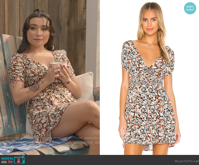 Free People Forget Me Not Mini Dress worn by Jamie (Miya Horcher ) on All American