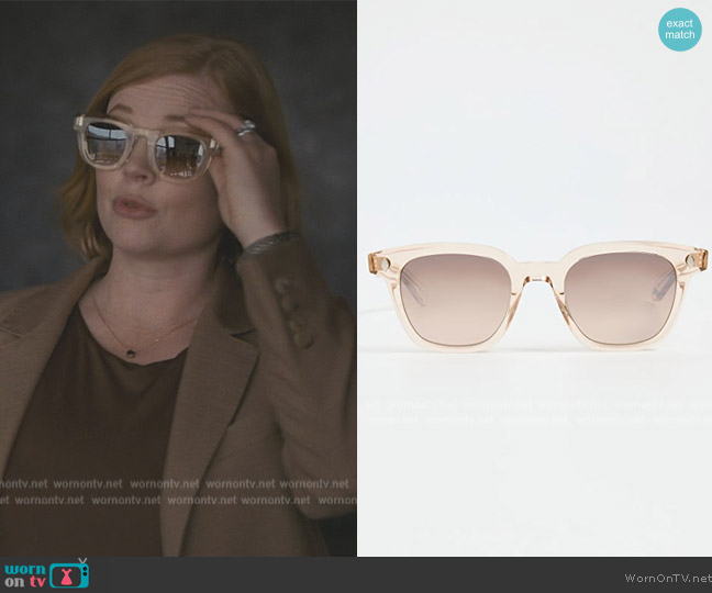 Garrett Leight Broadway Sunglasses worn by Shiv Roy (Sarah Snook) on Succession