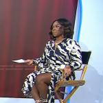Gia Peppers’s animal print shirtdress on Today