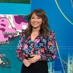 Ginger’s black floral blouse on Good Morning America