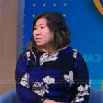 Grace Meng’s blue floral dress on Good Morning America