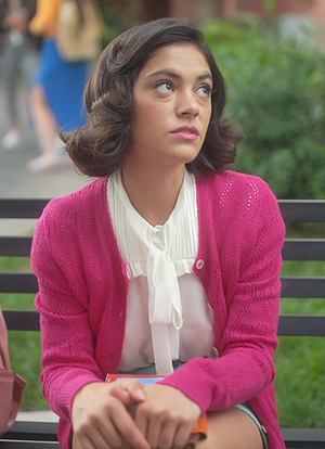 Grace’s pink eyelet cardigan on Grown-ish