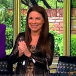 Gretta Monahan’s tie dye print dress on The View