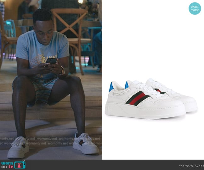Gucci GG embossed sneakers worn by Carlton Banks (Olly Sholotan) on Bel-Air