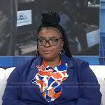Gwen Generette’s printed ruffle blouse on Today