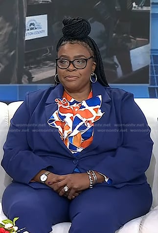 Gwen Generette’s printed ruffle blouse on Today