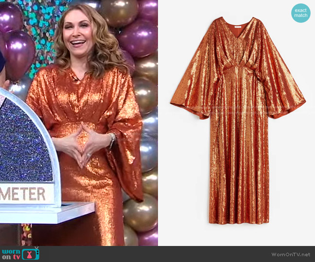 H&M Sequined dress worn by Lori Bergamotto on Good Morning America