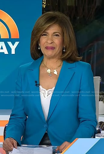Hoda’s blue single-breasted blazer on Today