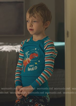 Hudson’s Dinosaur print pajamas on Sex/Life