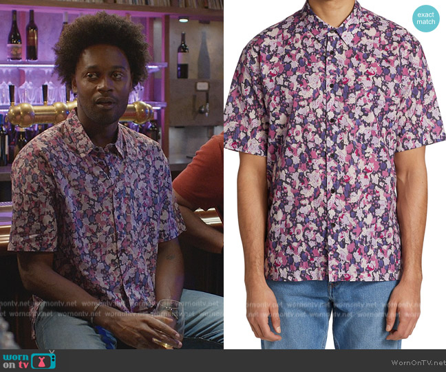 Isabel Marant Iggy Short-Sleeve Shirt worn by Noah Koles (Echo Kellum) on Grand Crew