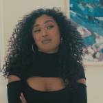 Jackie’s black cutout sweater on Bel-Air