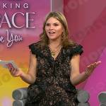Jenna’s black printed lace-trim dress on Today