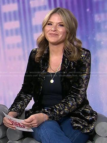 Jenna’s floral velvet blazer on Today