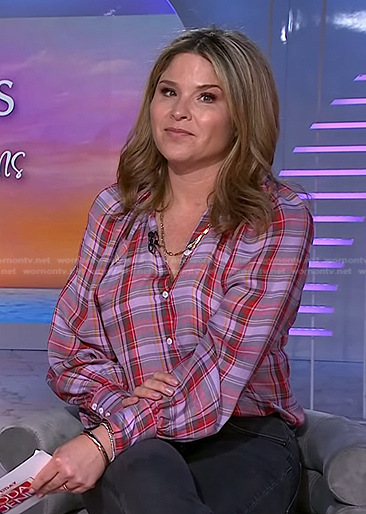 Jenna’s pink plaid blouse on Today