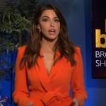 Jennifer’s red tie waist blazer