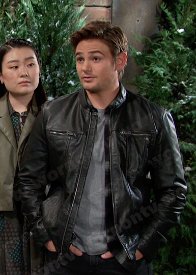 Johnny’s black leather jacket on Days of our Lives