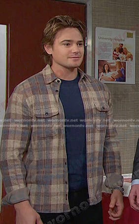 Johnny’s plaid shirt on Days of our Lives