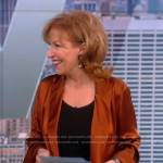 Joy’s brown satin blazer on The View