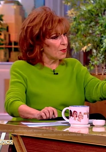 Joy’s lime green ribbed sweater on The View