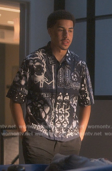Junior’s bandana print shirt on Grown-ish