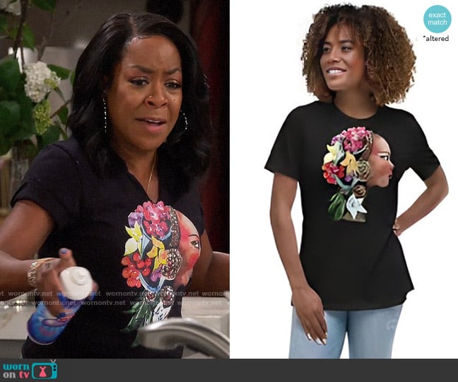 Kadjoe Abena T-shirt worn by Tina Butler (Tichina Arnold) on The Neighborhood