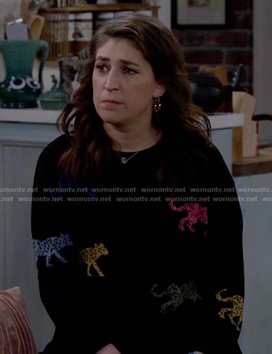 Kat’s cat print sweater on Call Me Kat