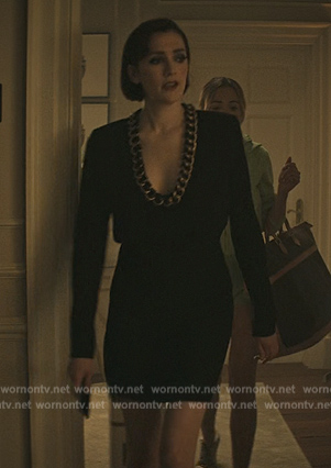 Kate’s black chain embellished dress on You
